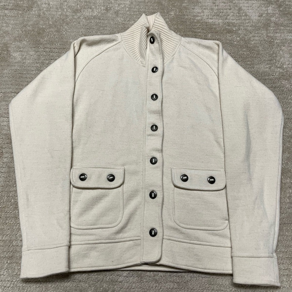 Kuhl 100% Merino Wool Spy Sweater Jacket Women's size Large in cream